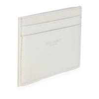 Saint Laurent White Grain De Poudre Credit Card Case Wallet pv