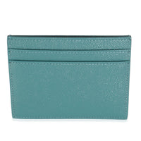Saint Laurent Turquoise Grain De Poudre Credit Card Case Wallet bv