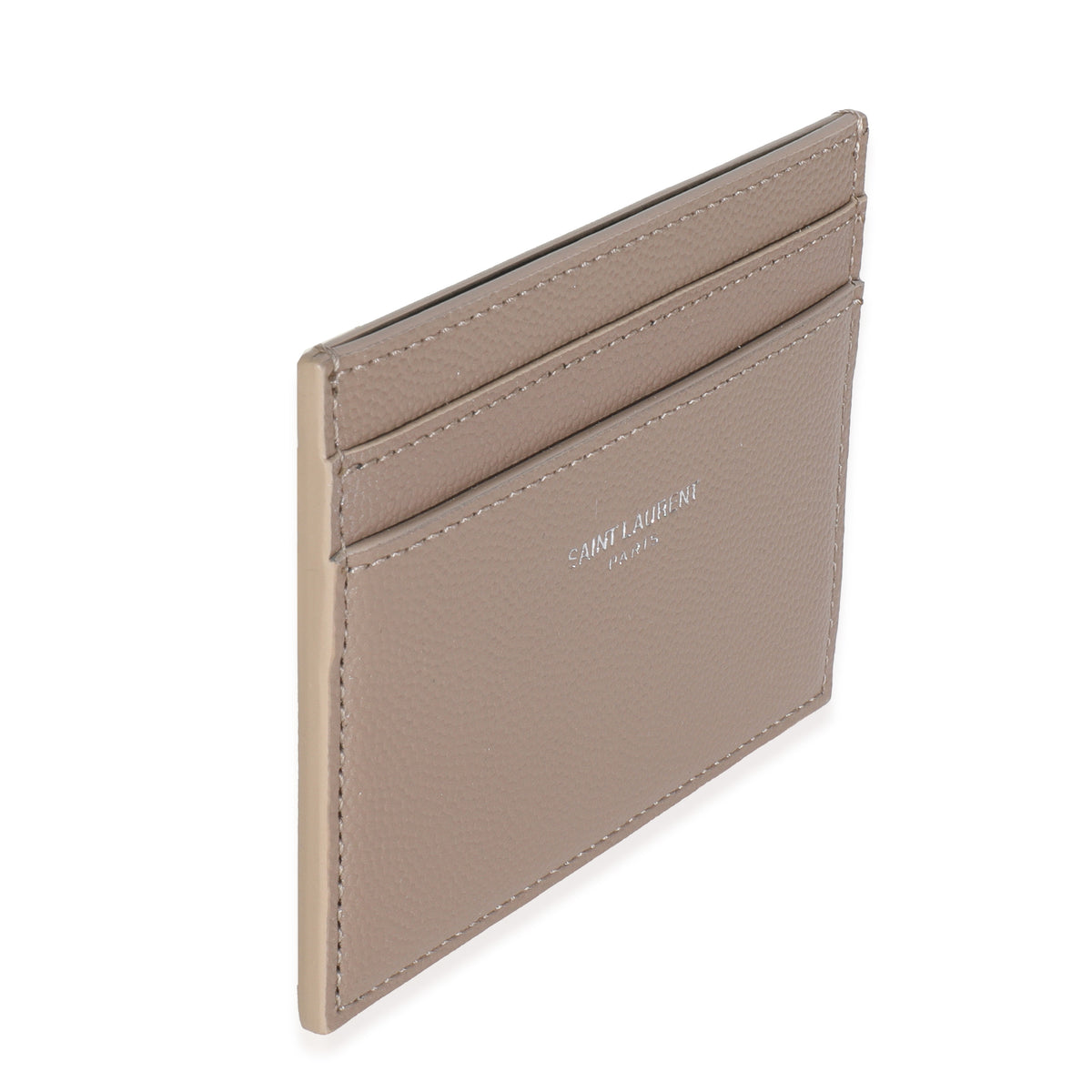 Taupe Grain De Poudre Credit Card Case