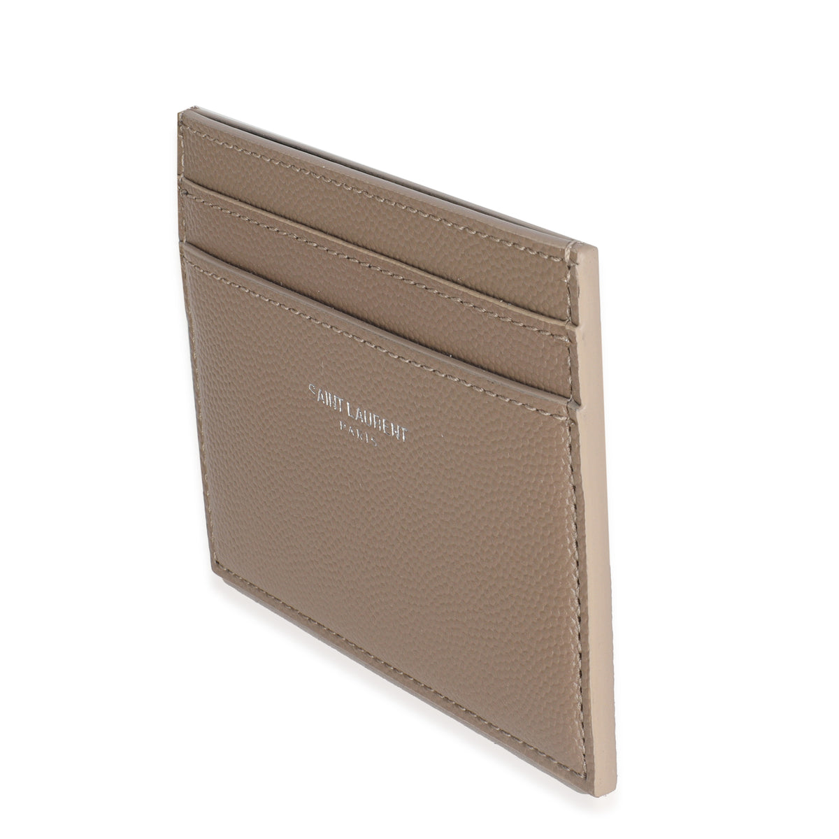 Taupe Grain De Poudre Credit Card Case