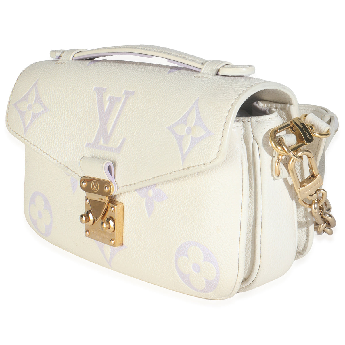 Latte Bubble Tea Giant Monogram Empreinte Pochette Metis East West