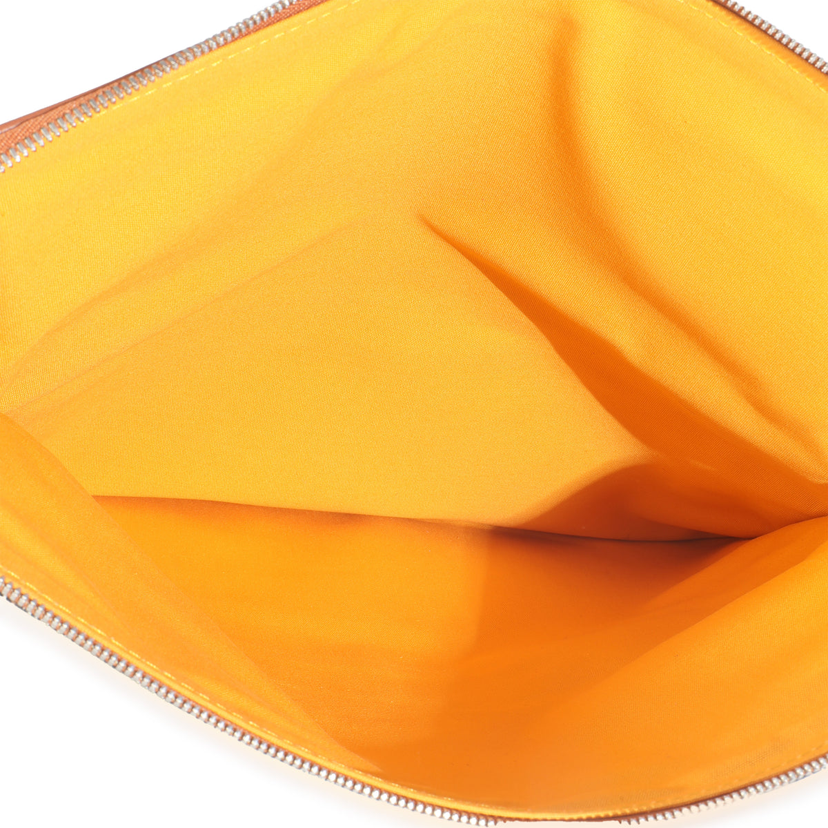 Gold Black Goyardine Canvas Saint Marie Soft Clutch