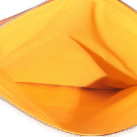 Gold Black Goyardine Canvas Saint Marie Soft Clutch