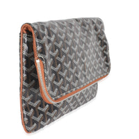 Goyard Gold Black Goyardine Canvas Saint Marie Soft Clutch