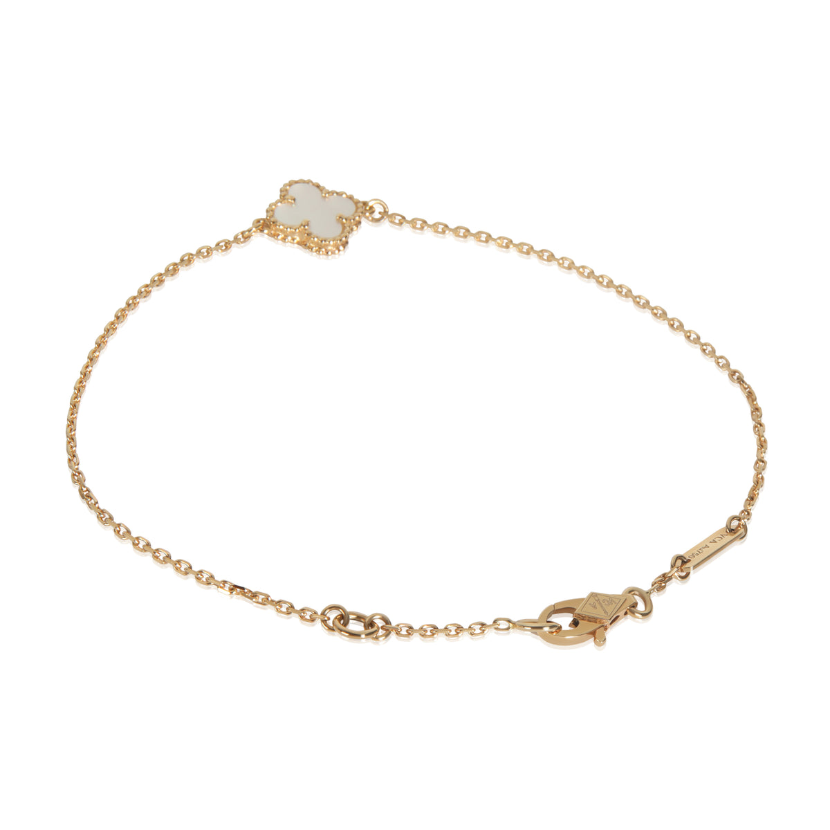 Yellow Gold Mother Of Pearl Sweet Alhambra Bracelet