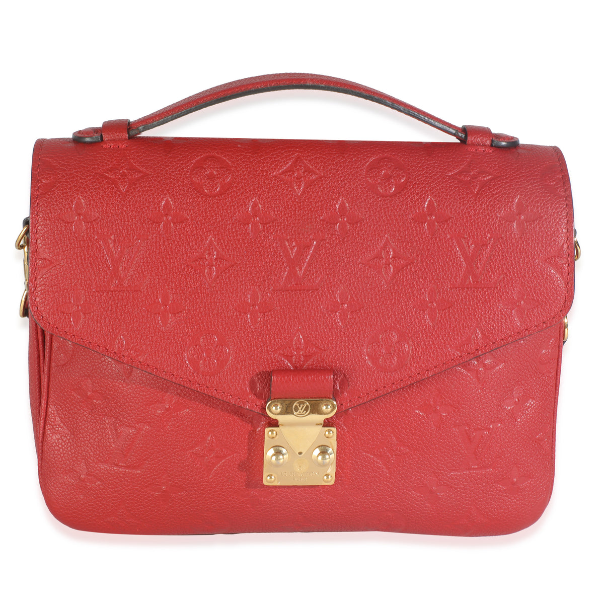 Louis Vuitton Scarlet Monogram Empreinte Pochette Metis Handbag fv