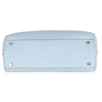 Blue Grainy Calfskin Small Zumi Top Handle Tote