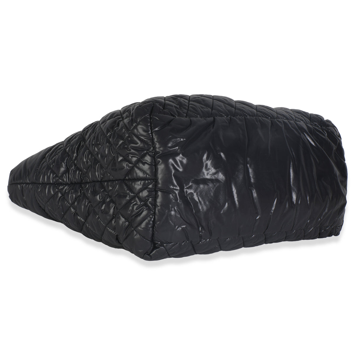 Black Quilted Nylon Large Coco Cocoon Tote