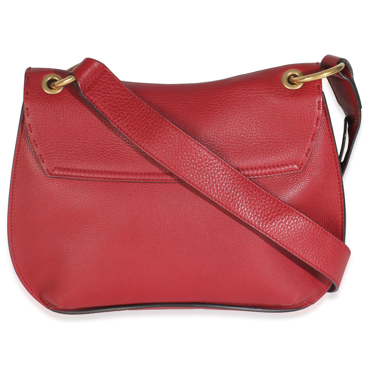 Red Pebbled Calfskin Marmont Animalier Shoulder Bag