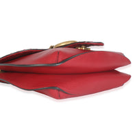 Red Pebbled Calfskin Marmont Animalier Shoulder Bag