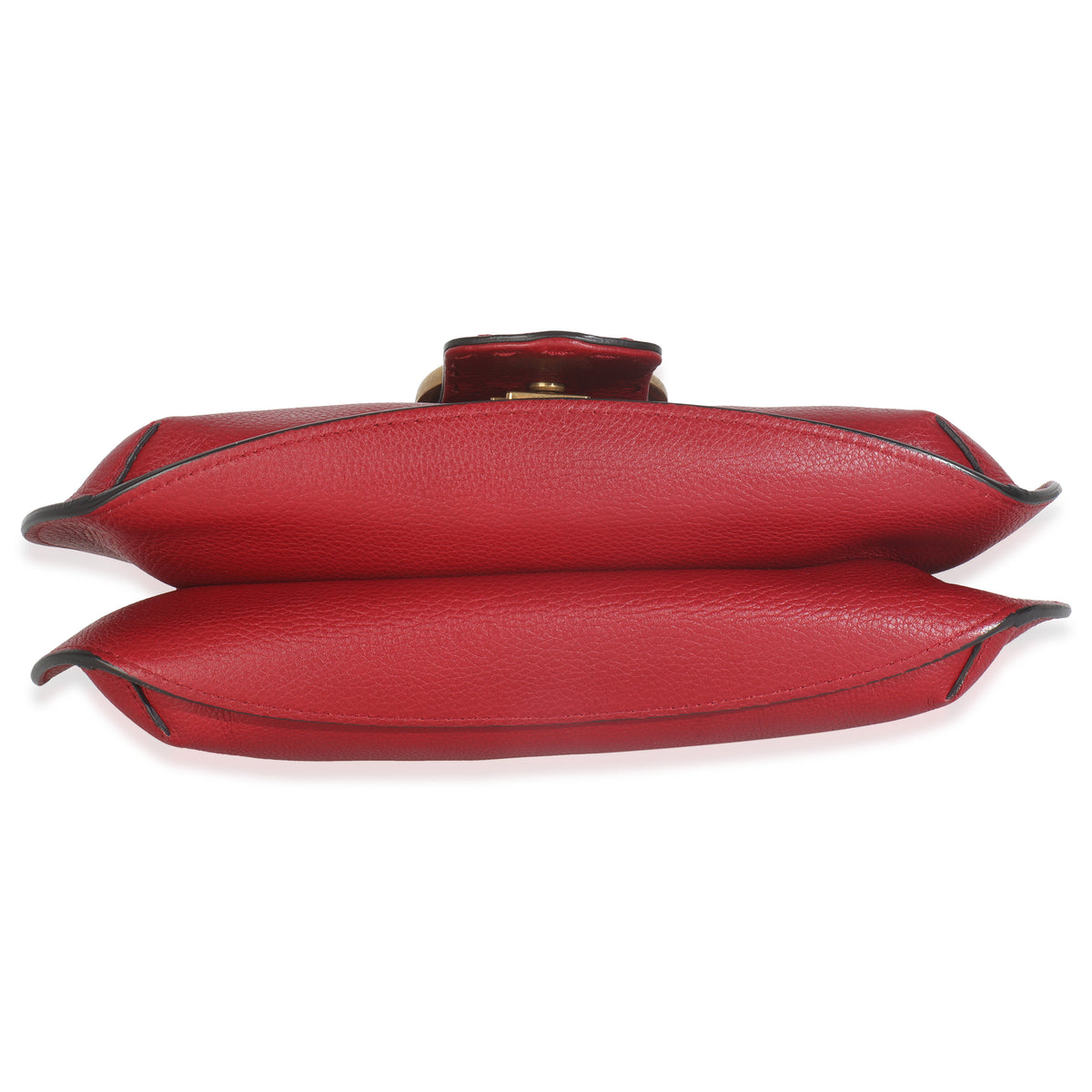 Red Pebbled Calfskin Marmont Animalier Shoulder Bag