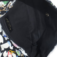 Multicolor Quilted Canvas Animal Print Single Flap Bag