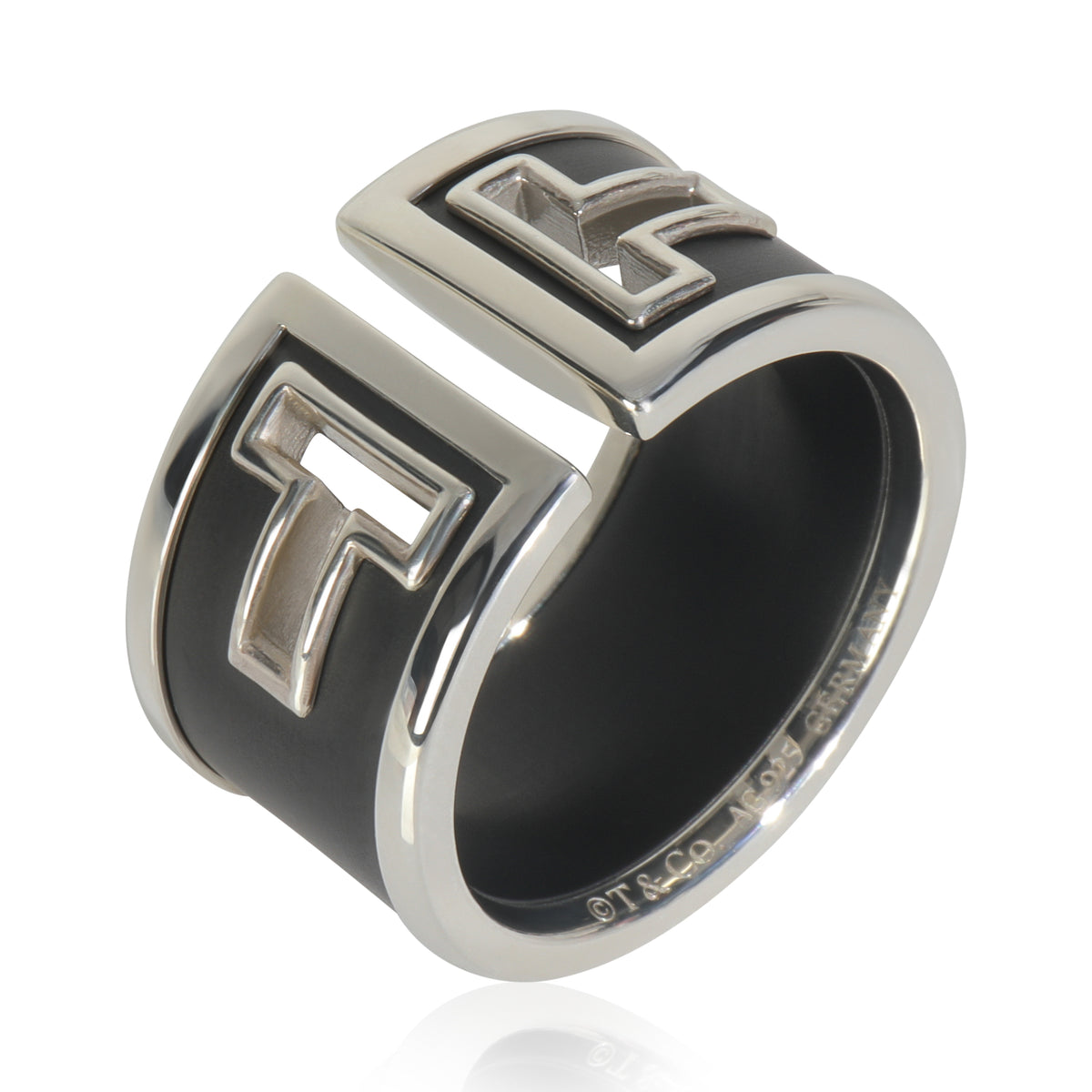 Sterling Silver  T Cutout Ring