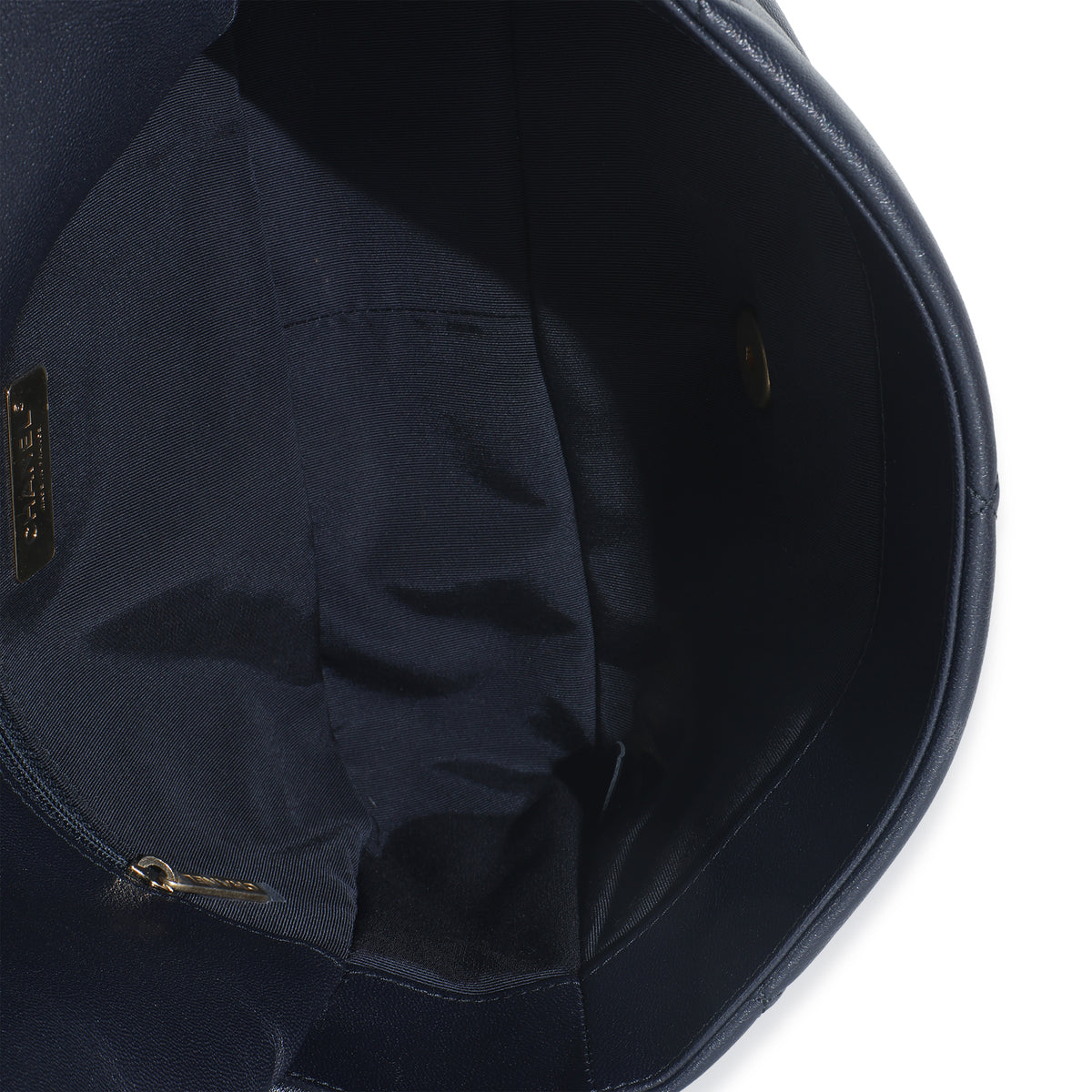 Navy Quilted Lambskin Medium Chanel 19 Flap Bag