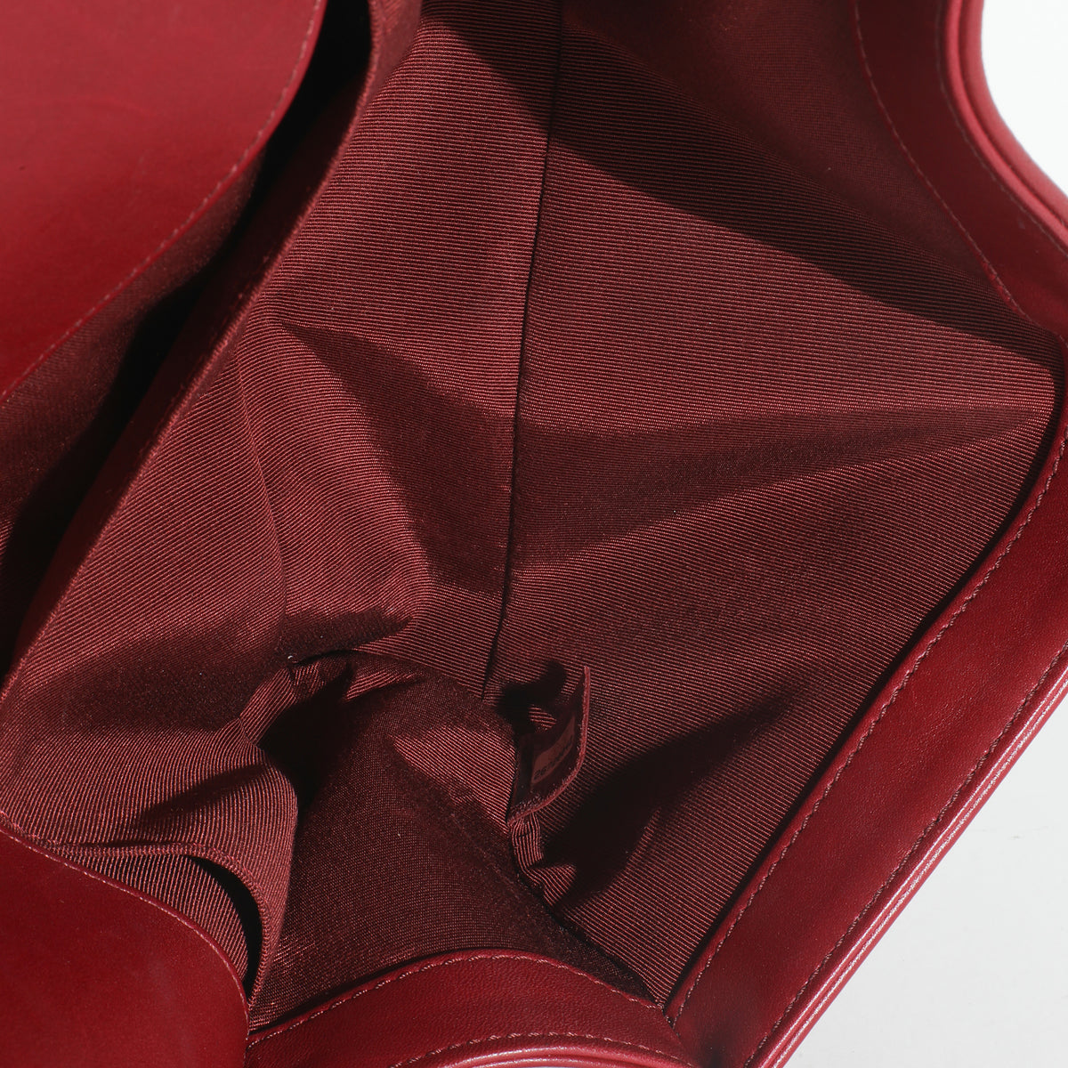 Burgundy Chevron Lambskin Medium Boy Bag