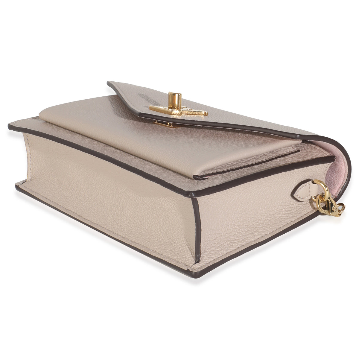 Greige Soft Calfskin My Lockme Chain Pochette