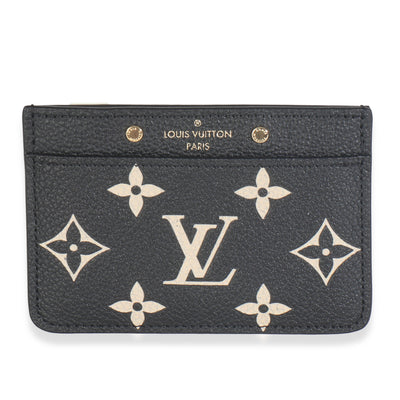 Black Beige Monogram Empreinte Card Holder
