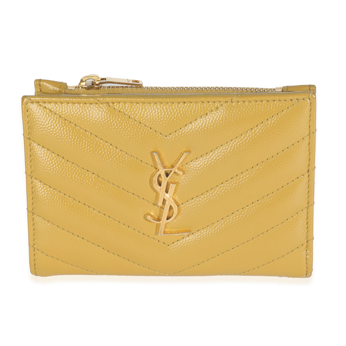 Yellow Grain De Poudre Cassandre Envelope Wallet