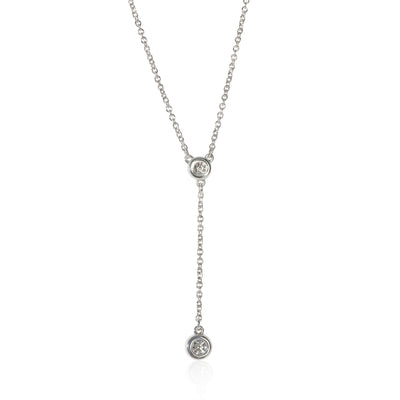 Sterling Silver Diamond Elsa Peretti Diamonds By The Yard Necklace