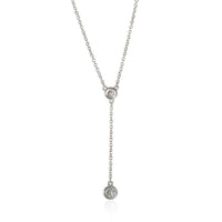 Sterling Silver Diamond Elsa Peretti Diamonds By The Yard Necklace