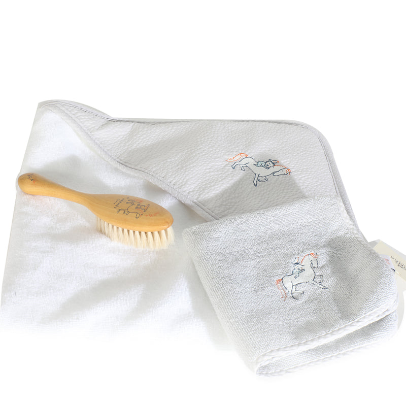 Hermès Gris Perle Cabriole Bath Set fv