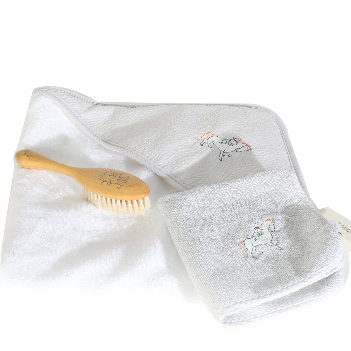 Hermès Gris Perle Cabriole Bath Set fv