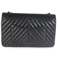 Aged Calfskin Chevron 2.55 So Black Reissue 226 Flap Bag