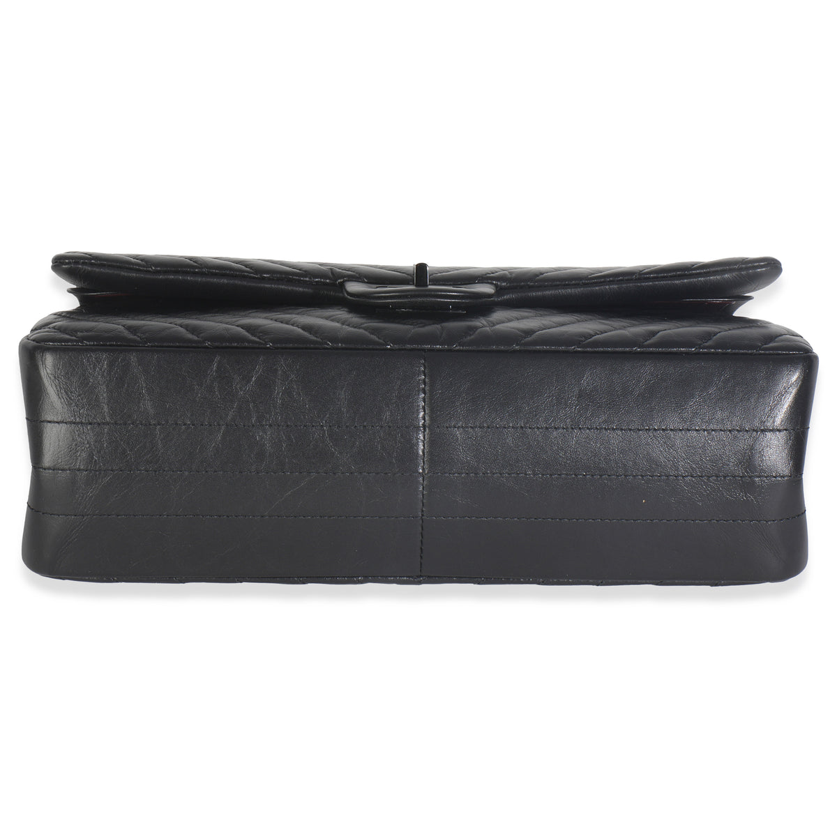 Aged Calfskin Chevron 2.55 So Black Reissue 226 Flap Bag