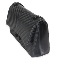 Aged Calfskin Chevron 2.55 So Black Reissue 226 Flap Bag