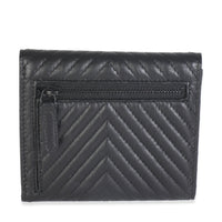 Aged Calfskin Chevron So Black Reissue Compact Wallet