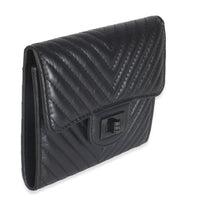 Aged Calfskin Chevron So Black Reissue Compact Wallet