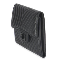 Aged Calfskin Chevron So Black Reissue Compact Wallet