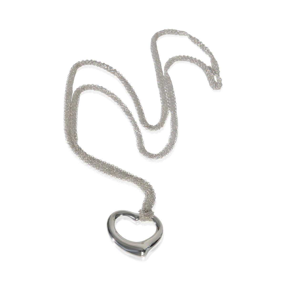 Sterling Silver  Elsa Peretti Open Heart Pendant