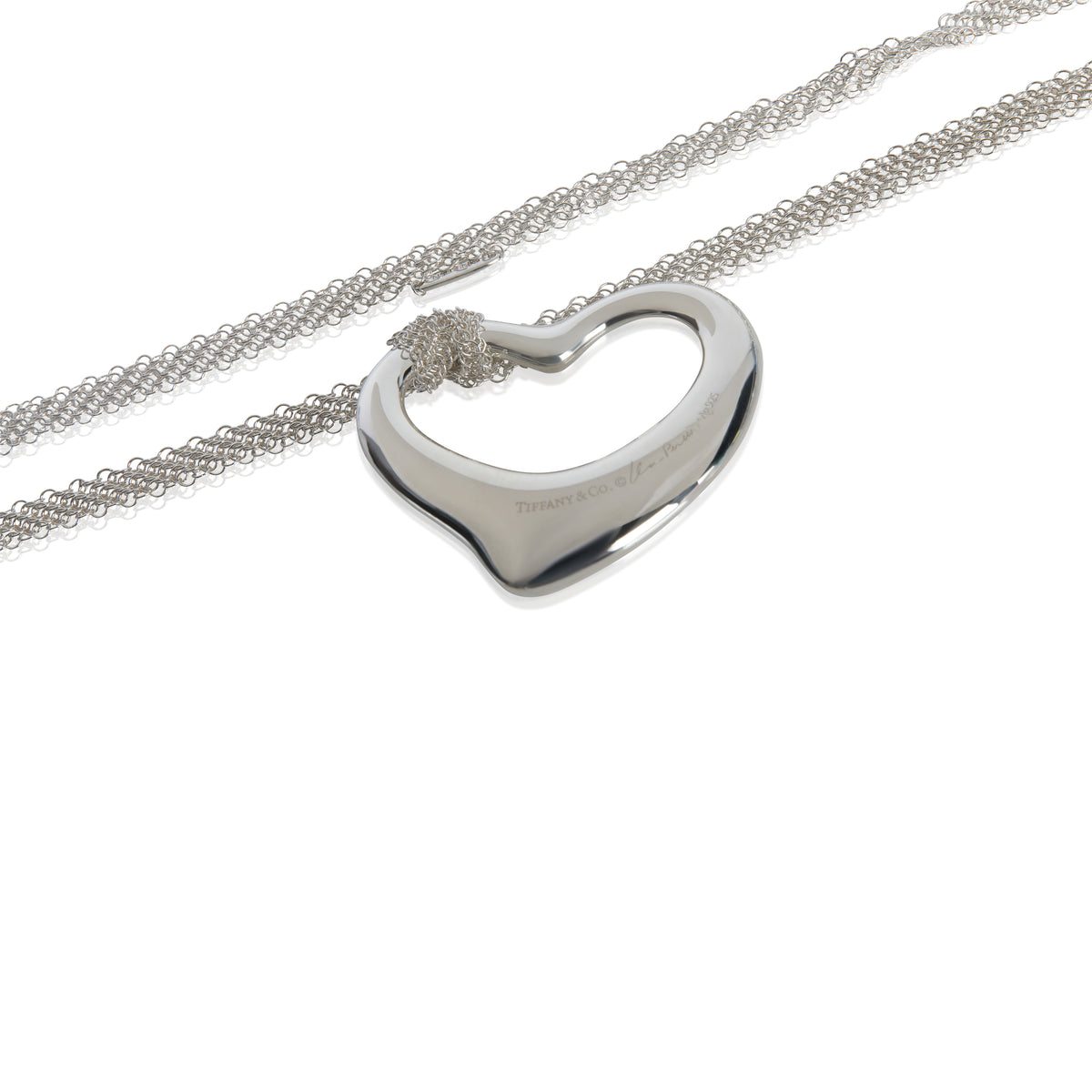 Sterling Silver  Elsa Peretti Open Heart Pendant