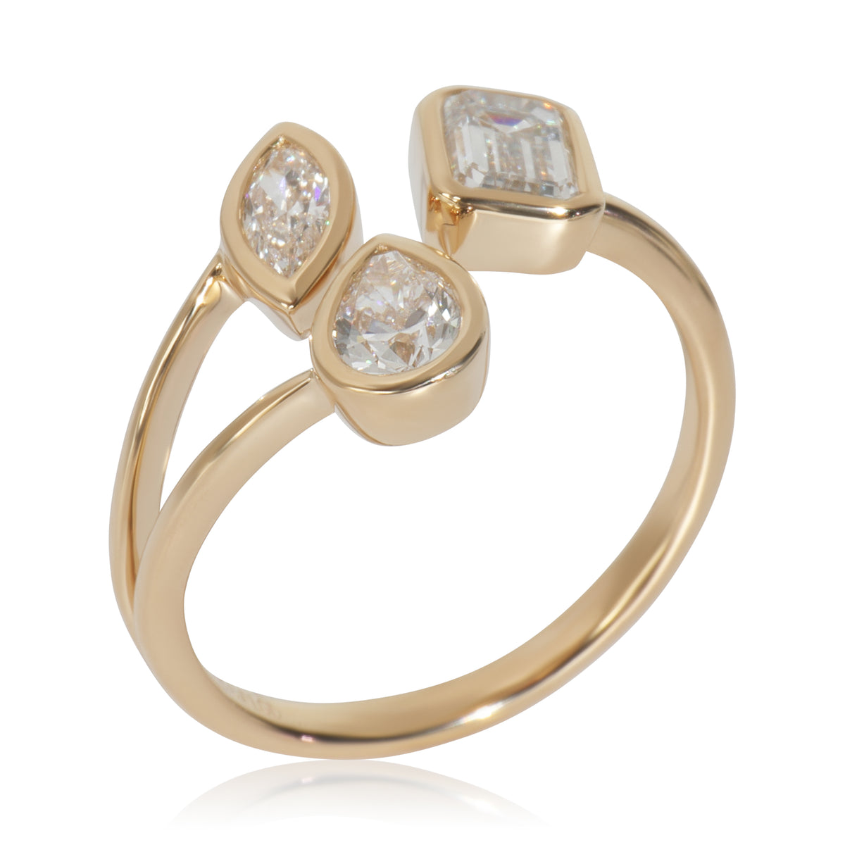 myGemma 1.27 ctw Yellow Gold Lab Grown Diamond Ring clasp