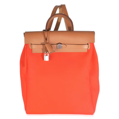 Orange Mecano Fauve Military Toile Vache Hunter Herbag Backpack