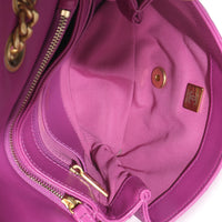Chanel Purple Shiny Aged Quilted Calfskin Small Pillow Crush Flap Bag Handbag ad1