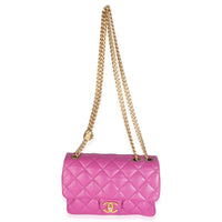 Chanel Purple Shiny Aged Quilted Calfskin Small Pillow Crush Flap Bag Handbag av