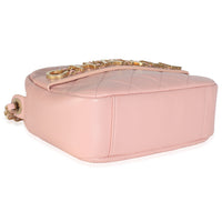 Light Pink Quilted Calfskin Small Enchained Camera Bag