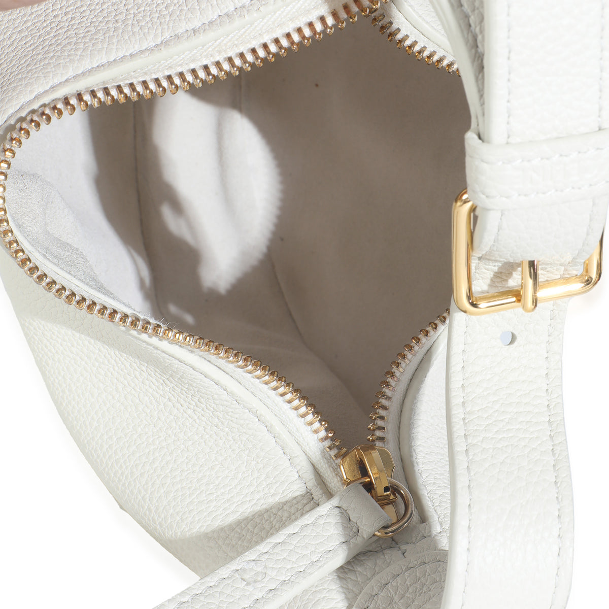Cream Supple Grained Calfskin Teen Celine Lulu