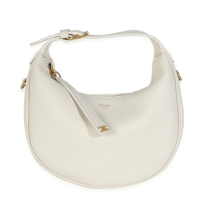 Cream Supple Grained Calfskin Teen Celine Lulu