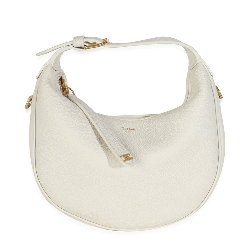 Cream Supple Grained Calfskin Teen Celine Lulu