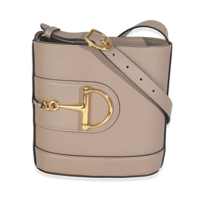 Beige Smooth Calfskin Small 73 Bucket Bag
