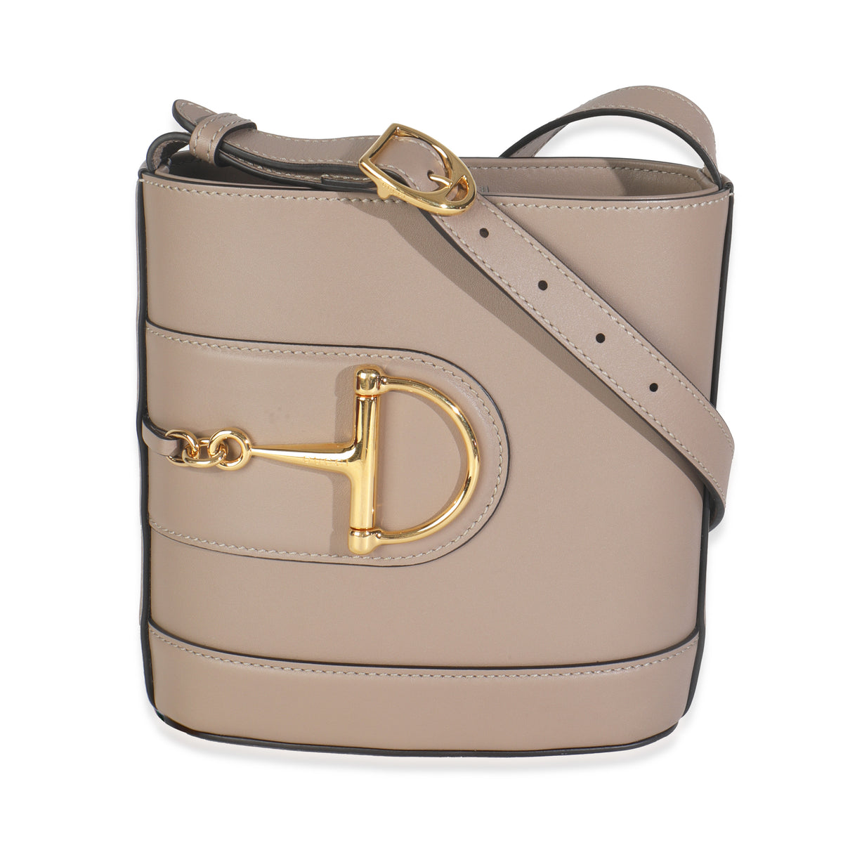 Beige Smooth Calfskin Small 73 Bucket Bag