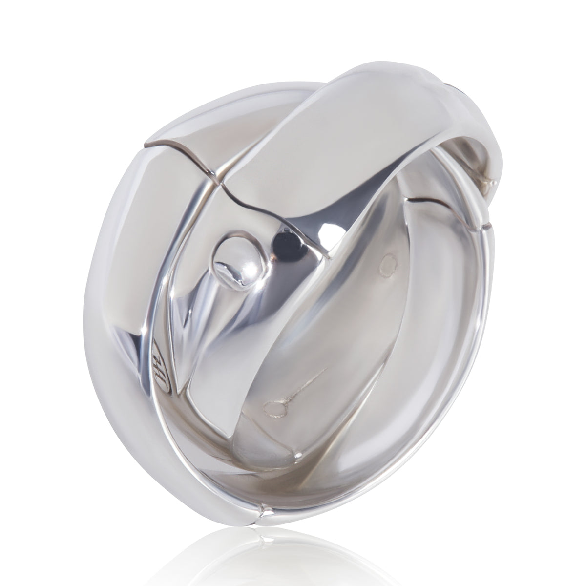 Sterling Silver  Bamboo Interlocking Ring