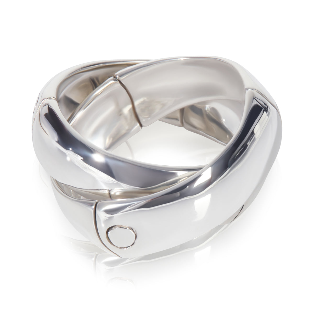 Sterling Silver  Bamboo Interlocking Ring