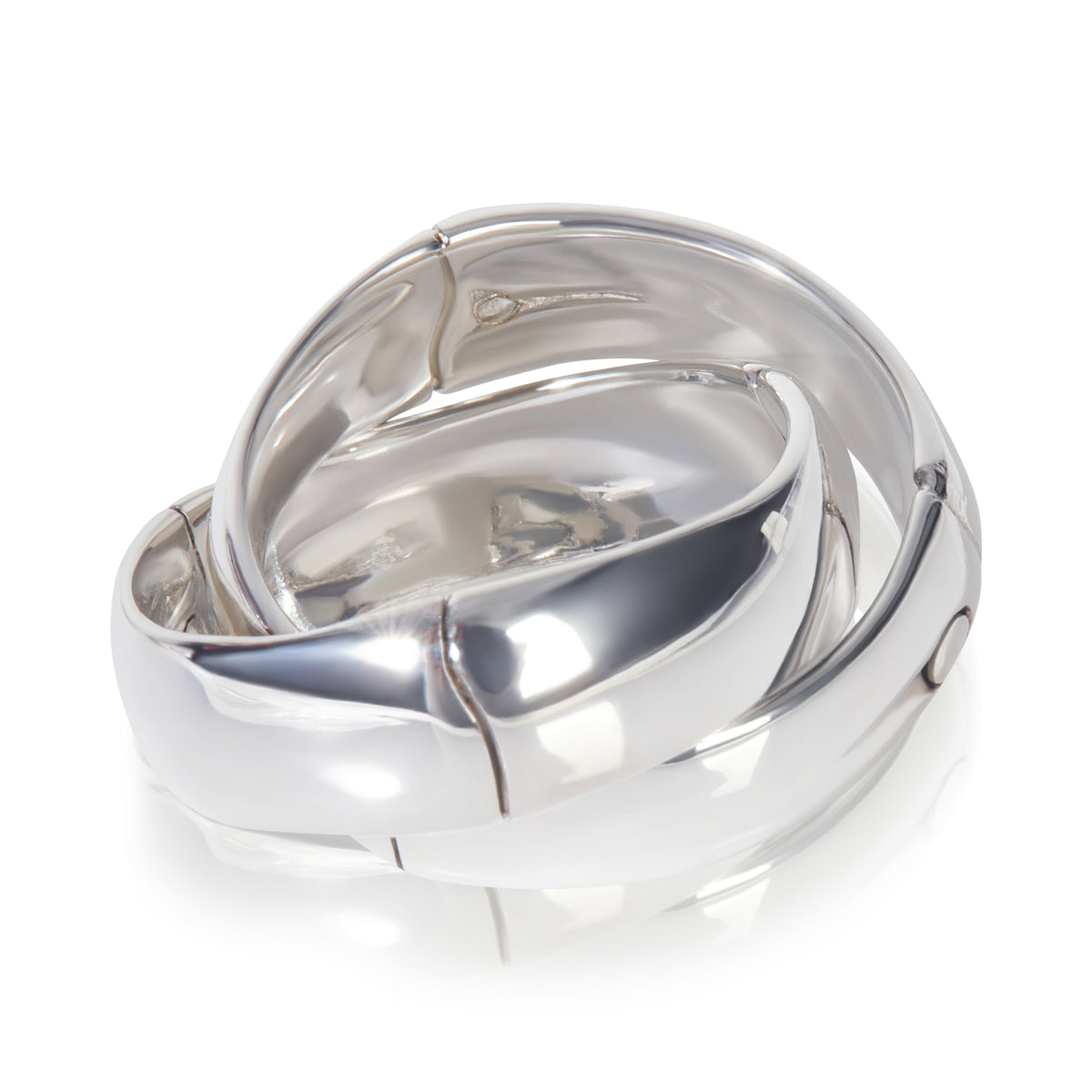 Sterling Silver  Bamboo Interlocking Ring