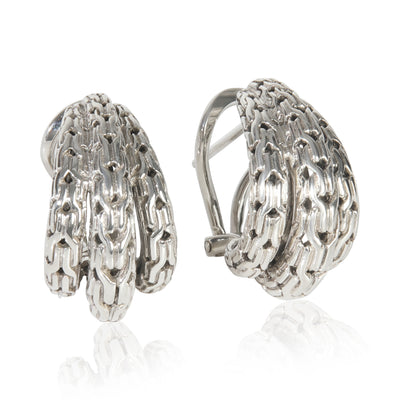 Sterling Silver  Classic Chain Hoop Earrings