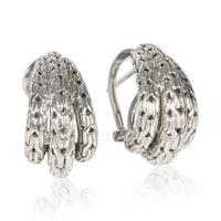 Sterling Silver  Classic Chain Hoop Earrings