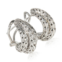 Sterling Silver  Classic Chain Hoop Earrings